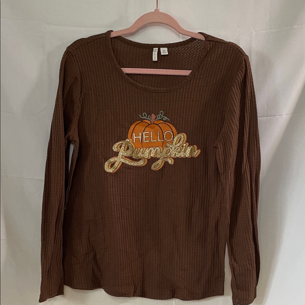 Cato Brown Textured Knit Top